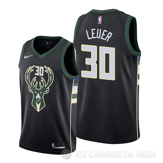 Camiseta Jon Leuer #30 Milwaukee Bucks Statement Negro - Haga un click en la imagen para cerrar